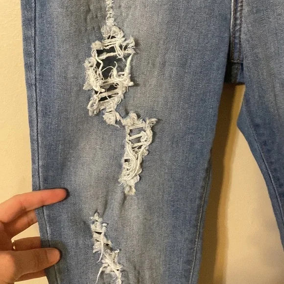 Fashion Nova Jeans - Distressed High Waisted Skinny Women’s 9/W28 - Picture 3 of 15